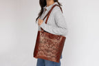 Spearfish - Hand - Carved Leather Bag - Mama Ponchos