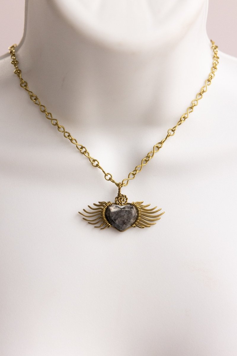 St. Michael Heart – Handmade Necklace - Mama Ponchos