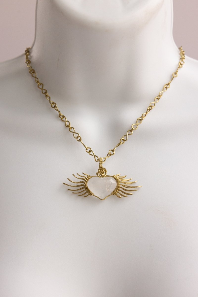 St. Michael Heart – Handmade Necklace - Mama Ponchos