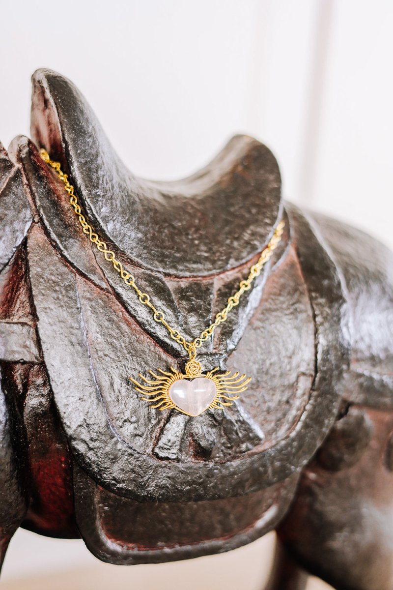 St. Michael Sacred Heart – Handmade Necklace - Mama Ponchos LLC