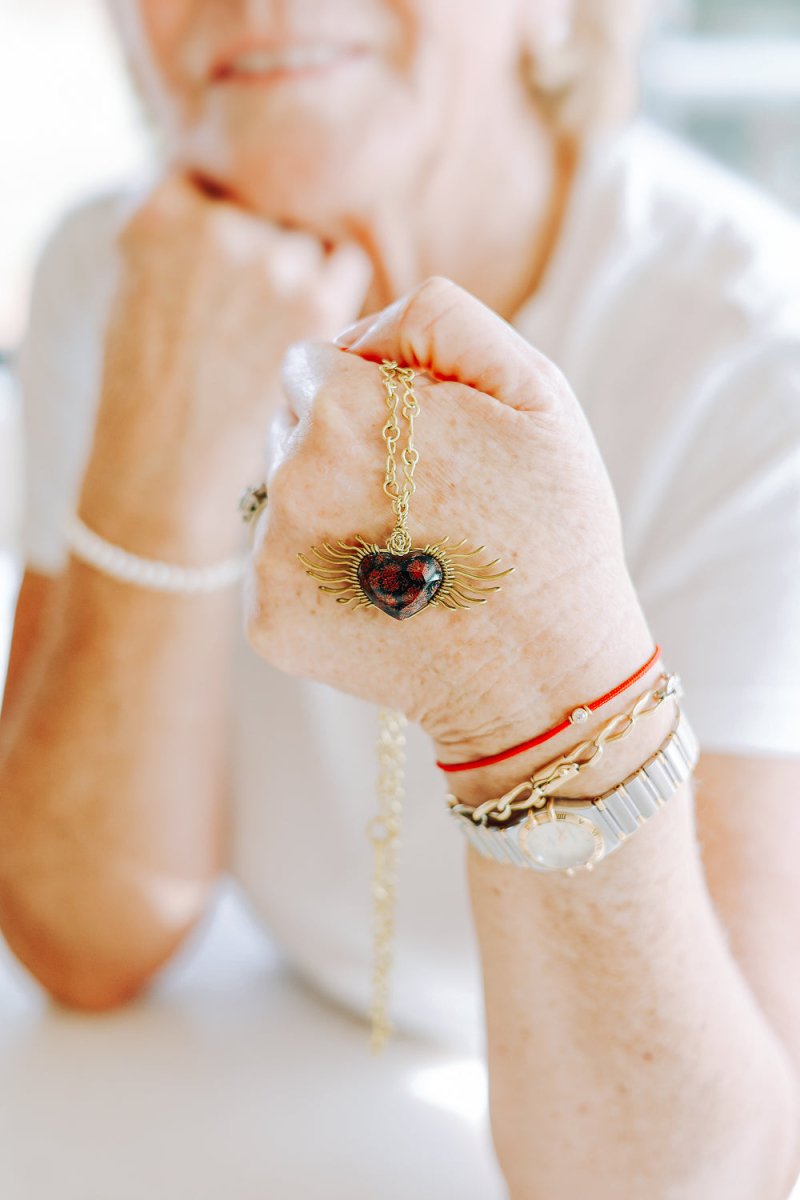 St. Michael Sacred Heart – Handmade Necklace - Mama Ponchos LLC