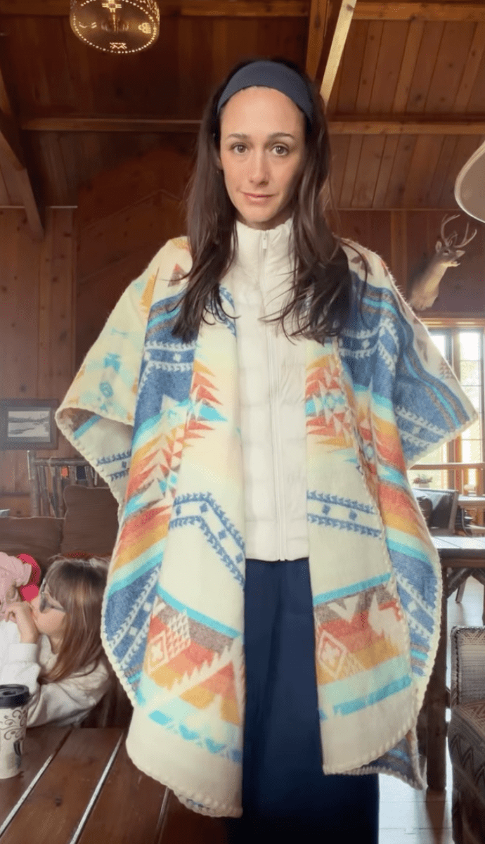 Sunset Reversible Poncho - Mama Ponchos