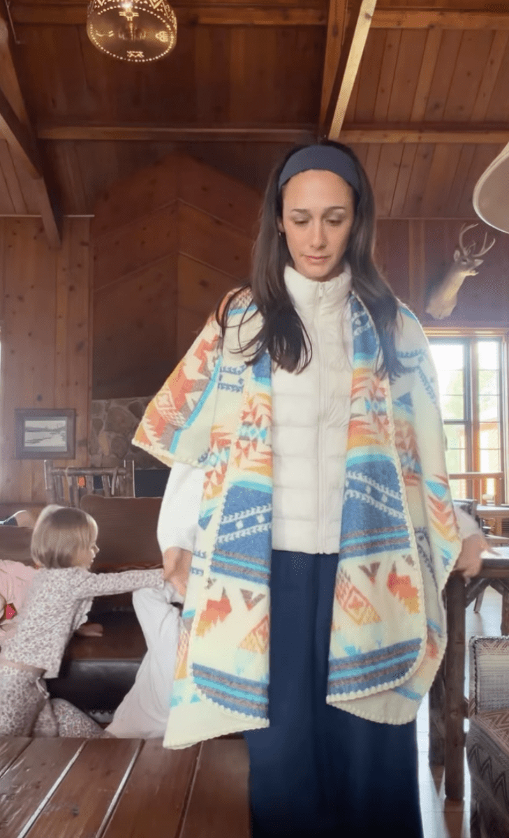 Sunset Reversible Poncho - Mama Ponchos