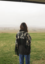 Western Cowhide Fringe Jacket - Mama Ponchos